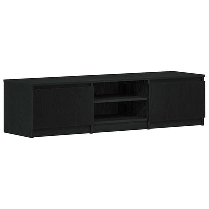 vidaXL TV Cabinet Black Oak 140x40x35.5 cm Engineered Wood