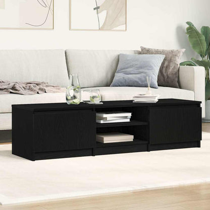 vidaXL TV Cabinet Black Oak 140x40x35.5 cm Engineered Wood