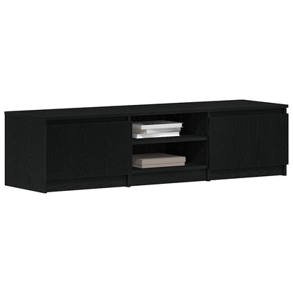 vidaXL TV Cabinet Black Oak 140x40x35.5 cm Engineered Wood