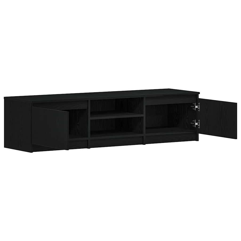 vidaXL TV Cabinet Black Oak 140x40x35.5 cm Engineered Wood