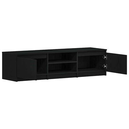 vidaXL TV Cabinet Black Oak 140x40x35.5 cm Engineered Wood