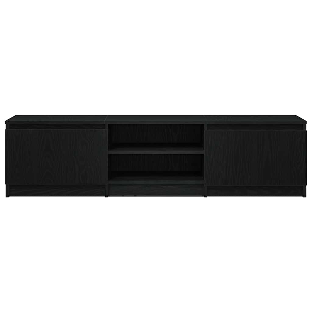 vidaXL TV Cabinet Black Oak 140x40x35.5 cm Engineered Wood