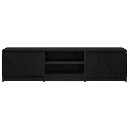 vidaXL TV Cabinet Black Oak 140x40x35.5 cm Engineered Wood