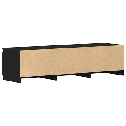 vidaXL TV Cabinet Black Oak 140x40x35.5 cm Engineered Wood