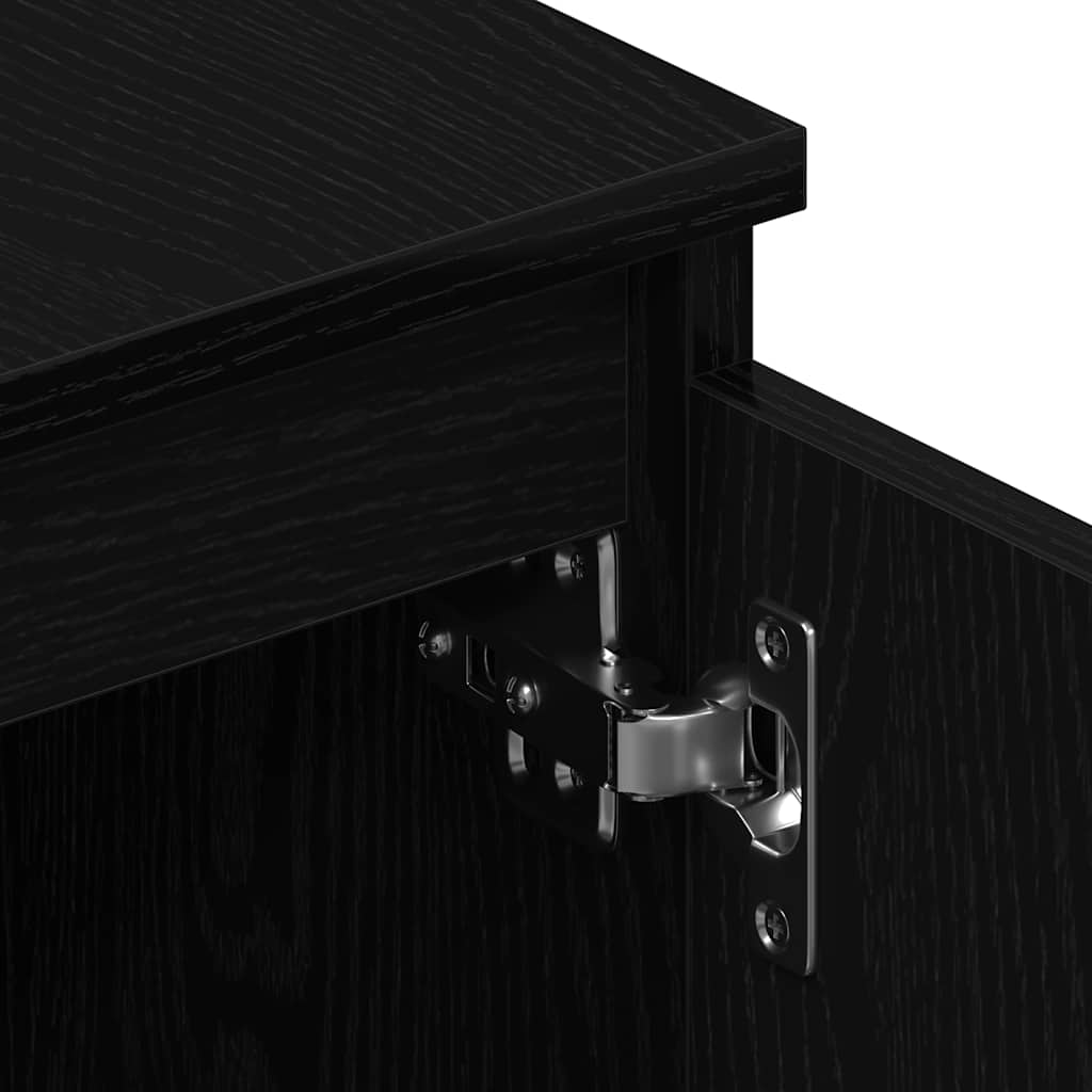 vidaXL TV Cabinet Black Oak 140x40x35.5 cm Engineered Wood
