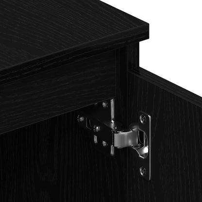 vidaXL TV Cabinet Black Oak 140x40x35.5 cm Engineered Wood