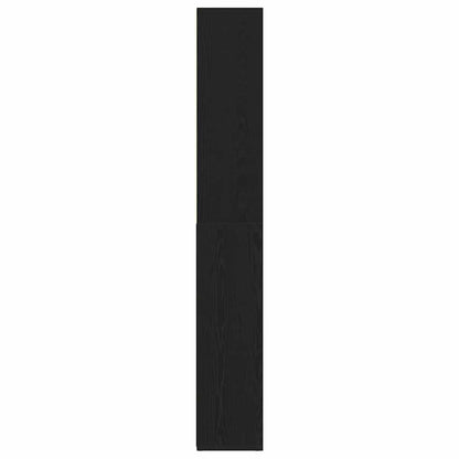 vidaXL Book Cabinet 6-Tier 155 x 24 x 160 cm Engineered Wood Black Oak