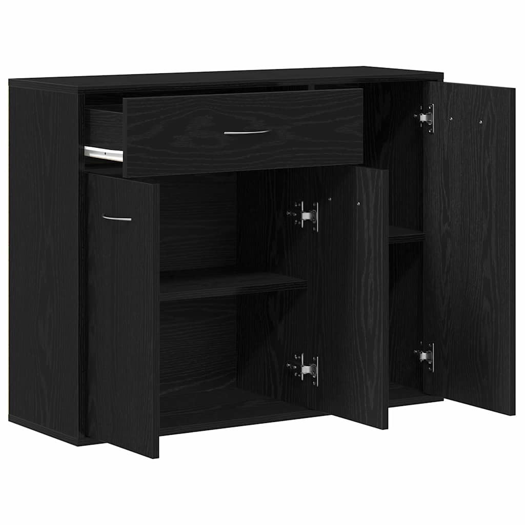 vidaXL Sideboard Black Oak 88x30x70 cm Engineered Wood