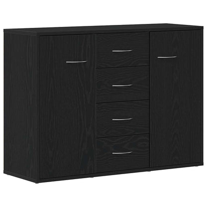 vidaXL Sideboard Black Oak 88x30x64 cm Engineered Wood