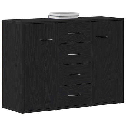 vidaXL Sideboard Black Oak 88x30x64 cm Engineered Wood