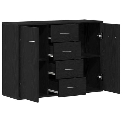 vidaXL Sideboard Black Oak 88x30x64 cm Engineered Wood