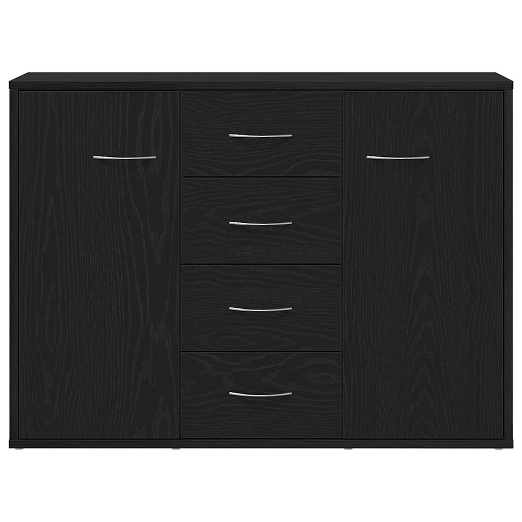 vidaXL Sideboard Black Oak 88x30x64 cm Engineered Wood