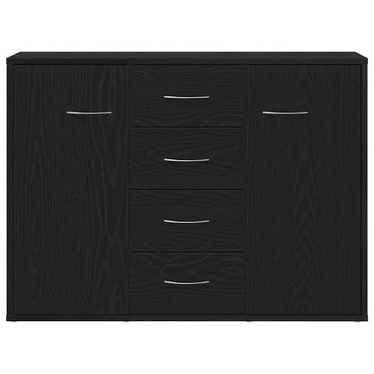 vidaXL Sideboard Black Oak 88x30x64 cm Engineered Wood