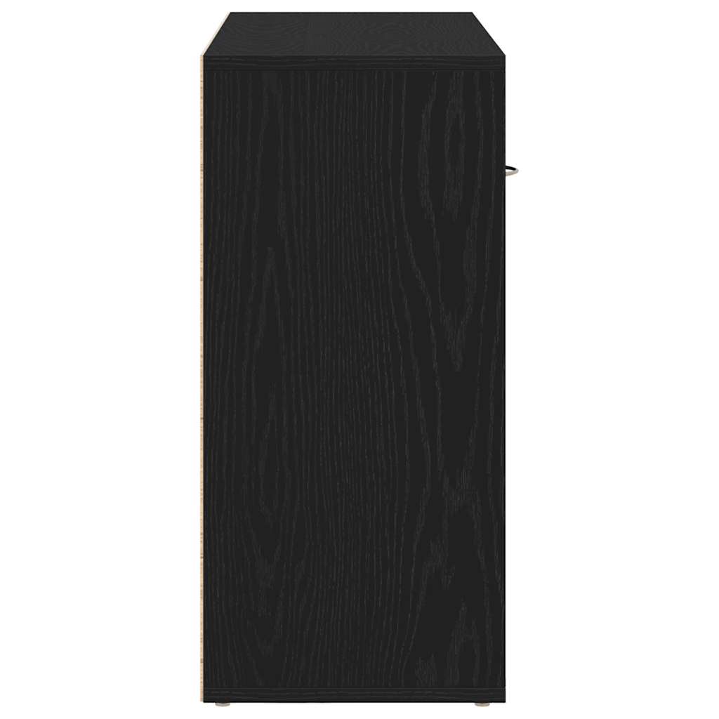 vidaXL Sideboard Black Oak 88x30x64 cm Engineered Wood