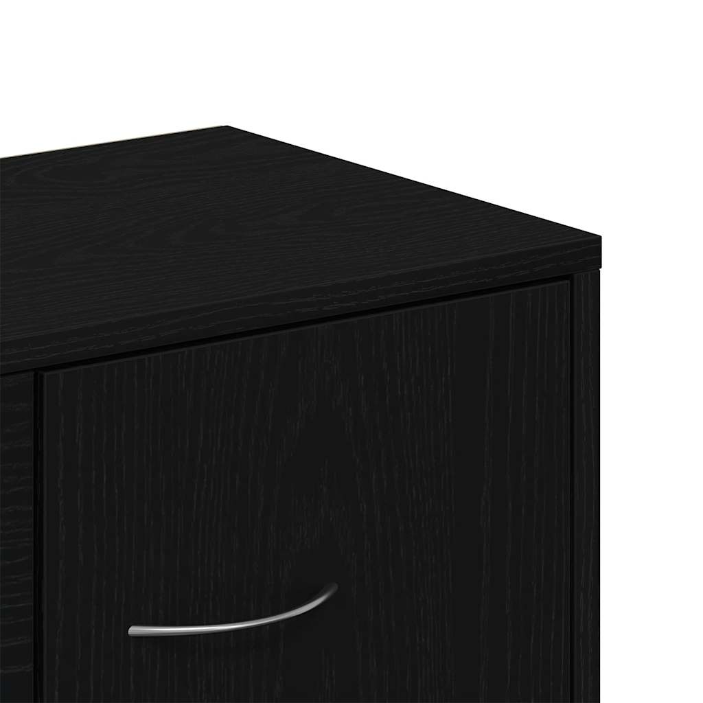vidaXL Sideboard Black Oak 88x30x64 cm Engineered Wood