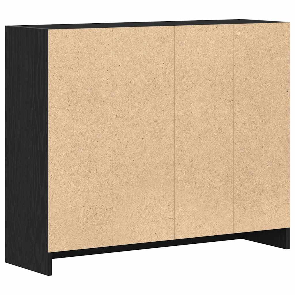 vidaXL Sideboard Black Oak 91x28x75 cm Engineered Wood