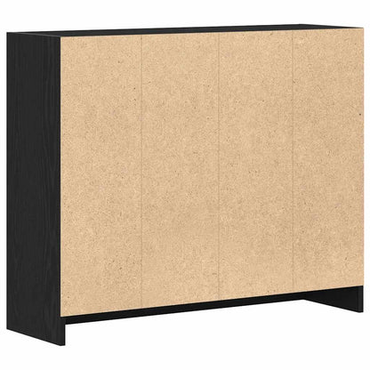 vidaXL Sideboard Black Oak 91x28x75 cm Engineered Wood