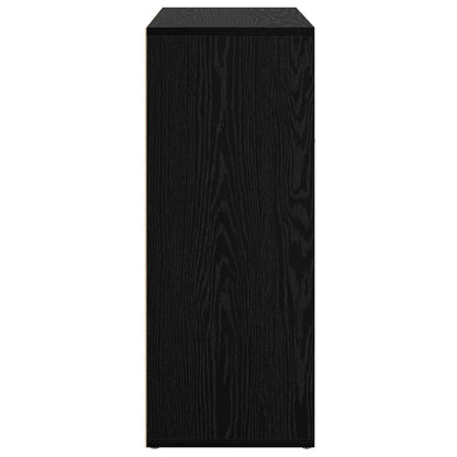 vidaXL Sideboard with Drawer Black Oak 60 x 30 x 75 cm Engineered Wood