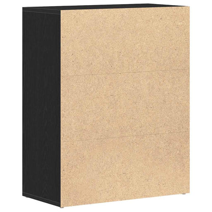 vidaXL Sideboard Black Oak 60x30x75 cm Engineered Wood