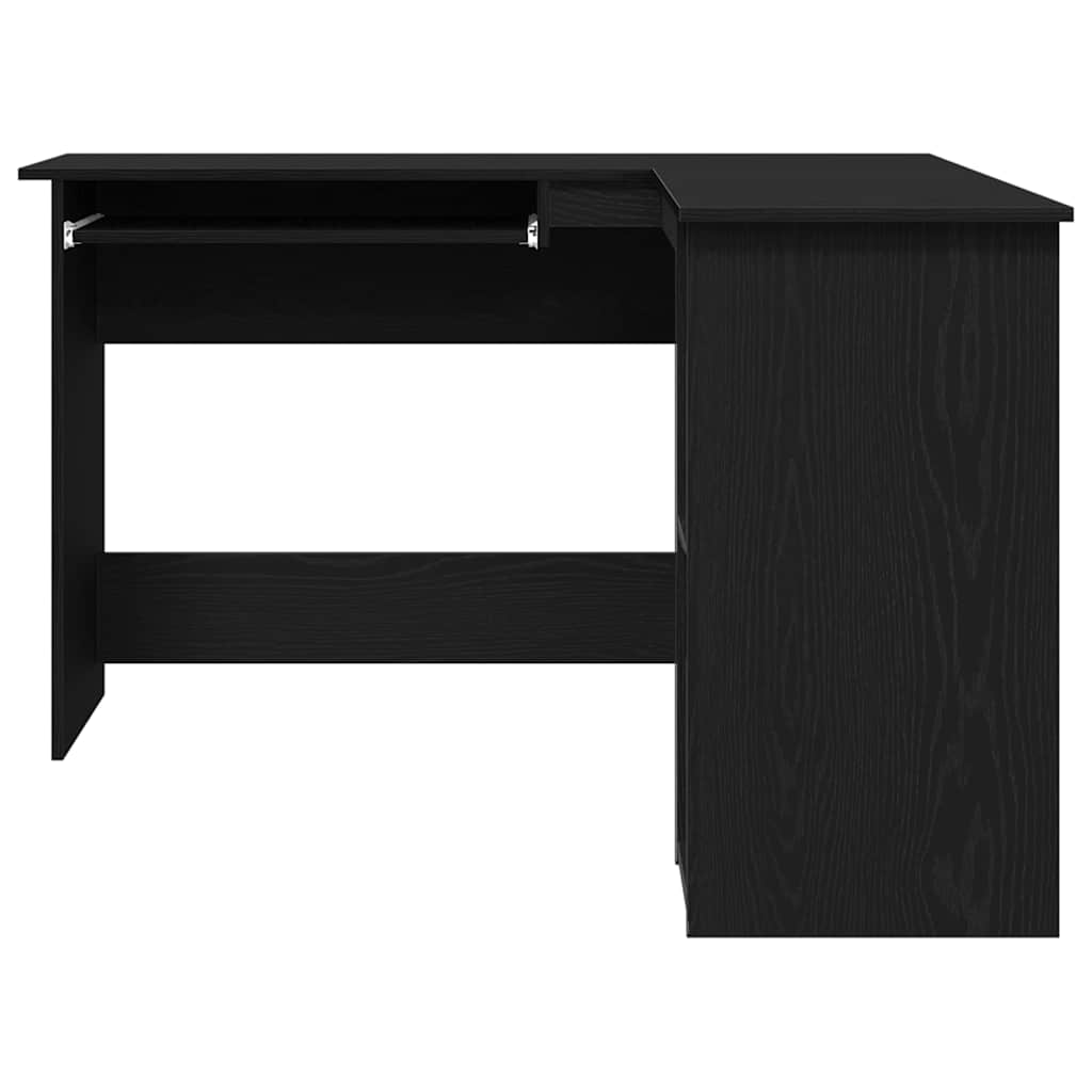 vidaXL Corner Desk Black Oak 120 x 140 x 75 cm Engineered Wood