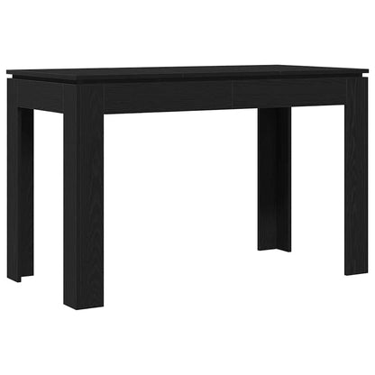 vidaXL Dining Table Black Oak 120x60x76 cm Engineered Wood