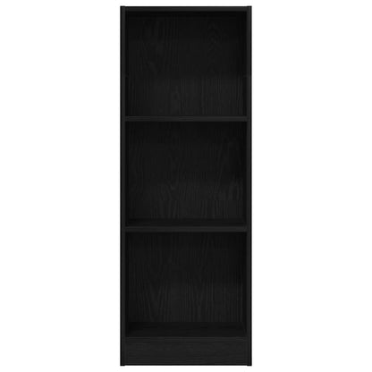 vidaXL Bookcase Black Oak 40x24x109 cm Engineered Wood