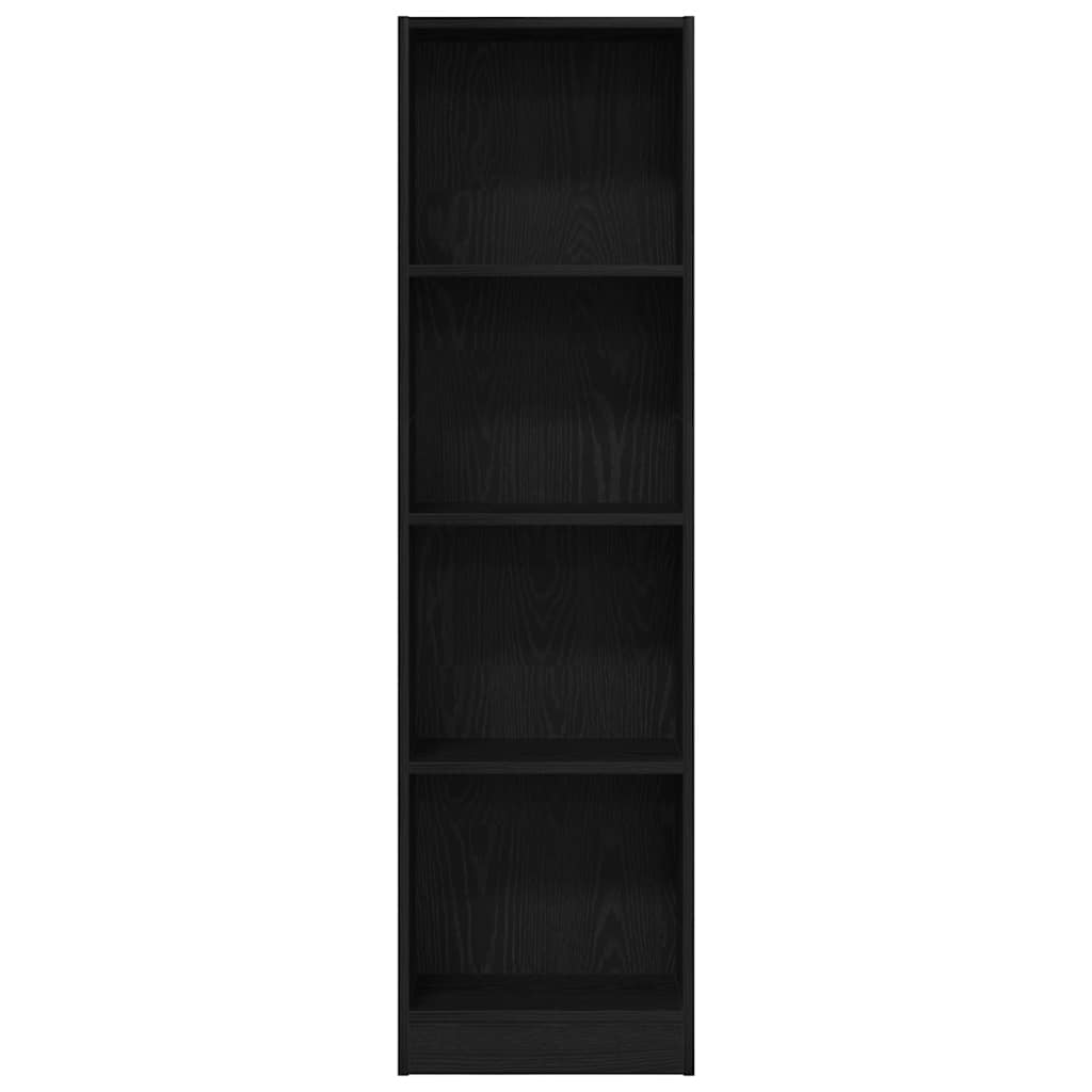 vidaXL Bookcase Black Oak 40x24x143 cm Engineered Wood
