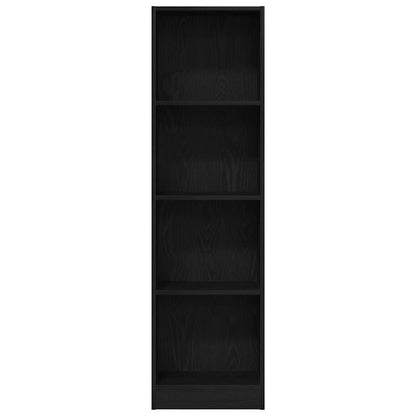 vidaXL Bookcase Black Oak 40x24x143 cm Engineered Wood