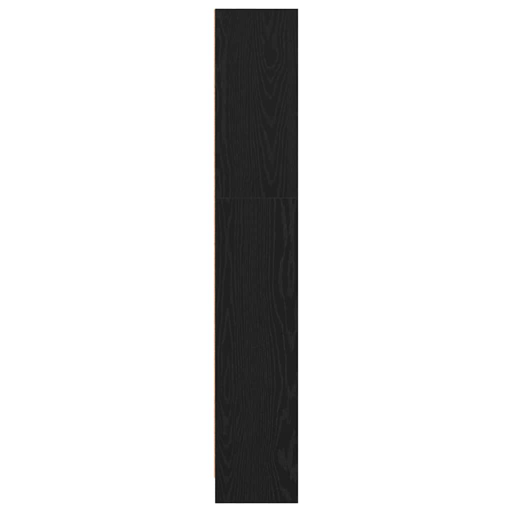 vidaXL Bookcase Black Oak 40x24x143 cm Engineered Wood
