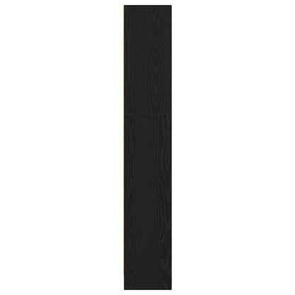 vidaXL Bookcase Black Oak 40x24x143 cm Engineered Wood