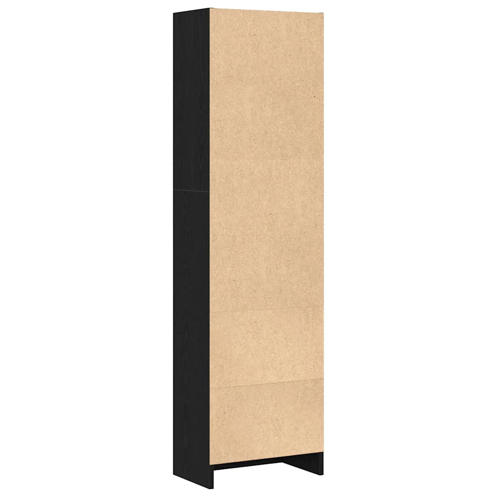 vidaXL Bookcase Black Oak 40x24x143 cm Engineered Wood