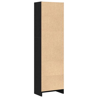vidaXL Bookcase Black Oak 40x24x143 cm Engineered Wood