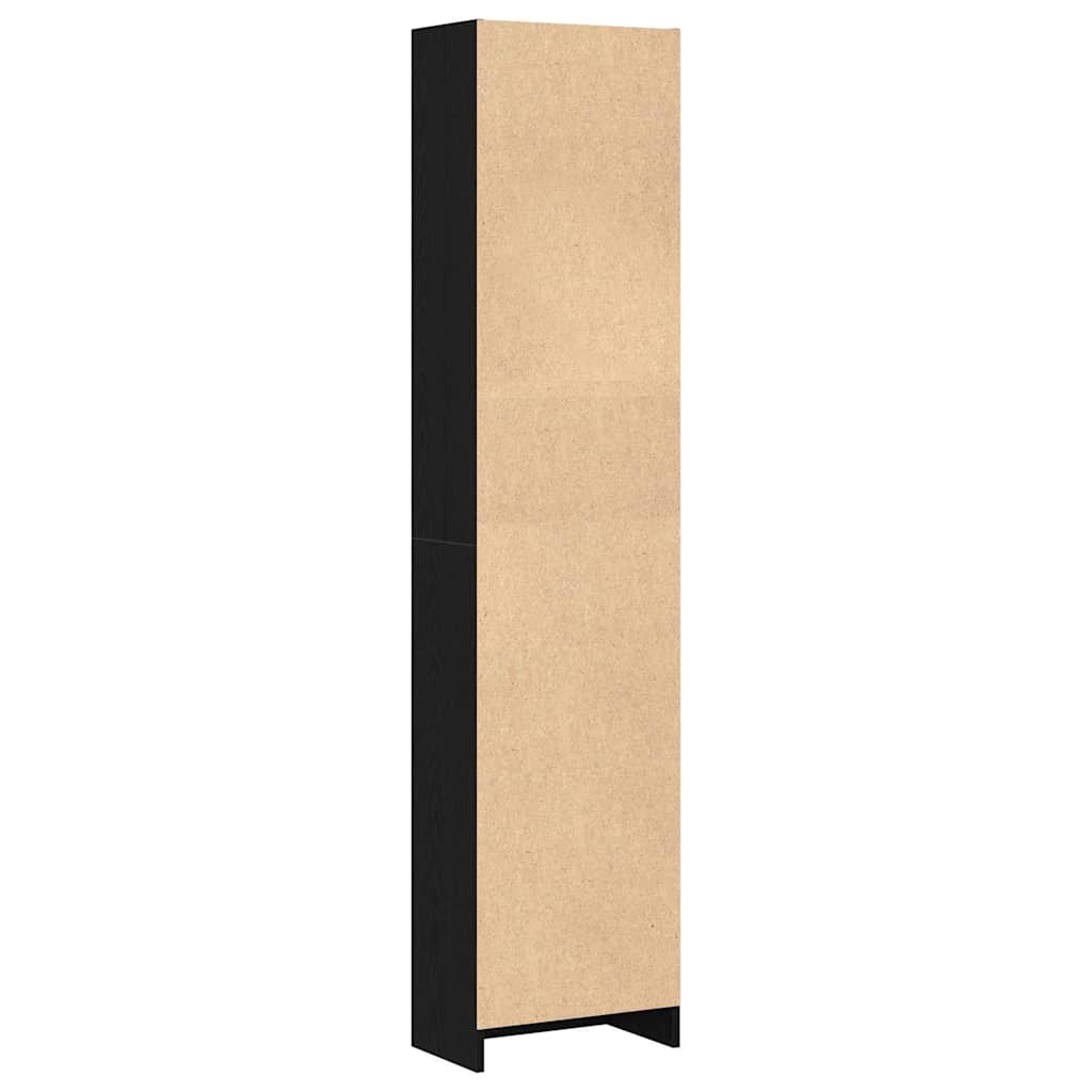 vidaXL Bookcase Black Oak 40x24x176 cm Engineered Wood