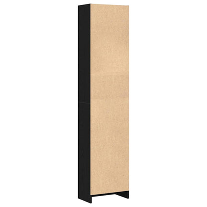 vidaXL Bookcase Black Oak 40x24x176 cm Engineered Wood