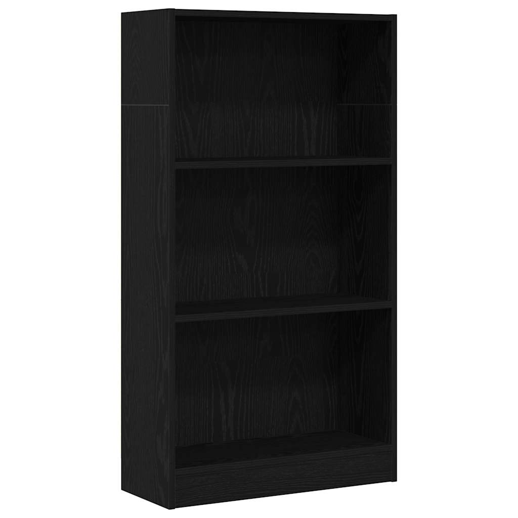 vidaXL Bookcase Black Oak 60x24x109 cm Engineered Wood