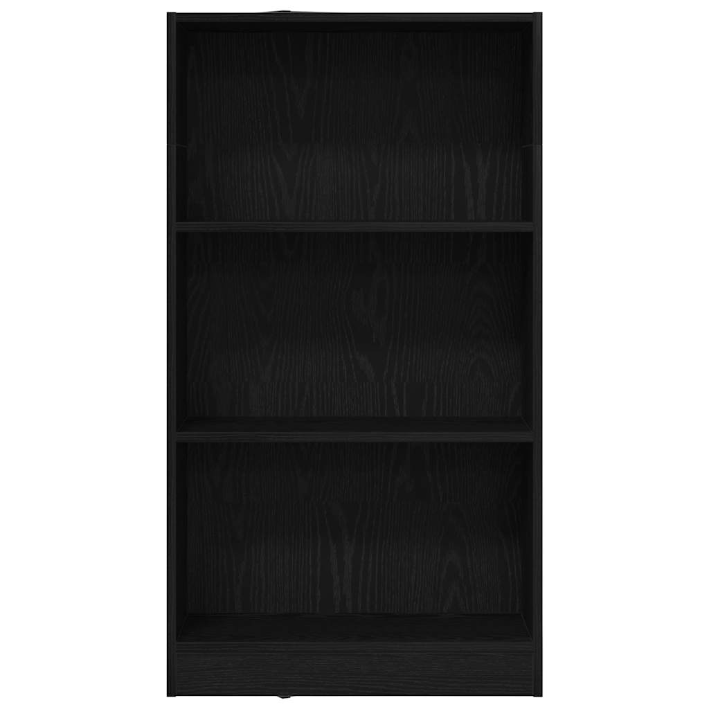vidaXL Bookcase Black Oak 60x24x109 cm Engineered Wood