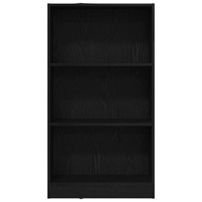 vidaXL Bookcase Black Oak 60x24x109 cm Engineered Wood