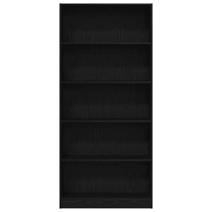 vidaXL Bookcase Black Oak 80x24x176 cm Engineered Wood
