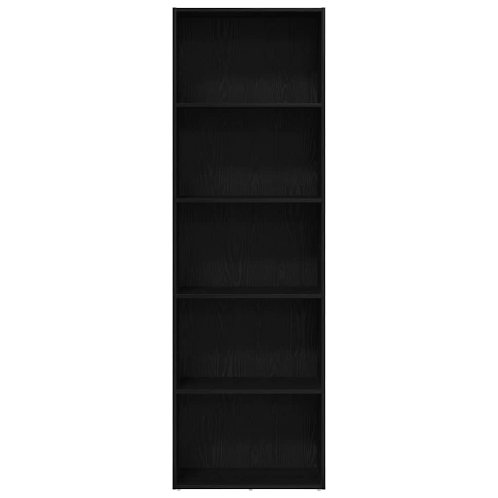 vidaXL Bookcase Black Oak 60x30x189 cm Engineered Wood