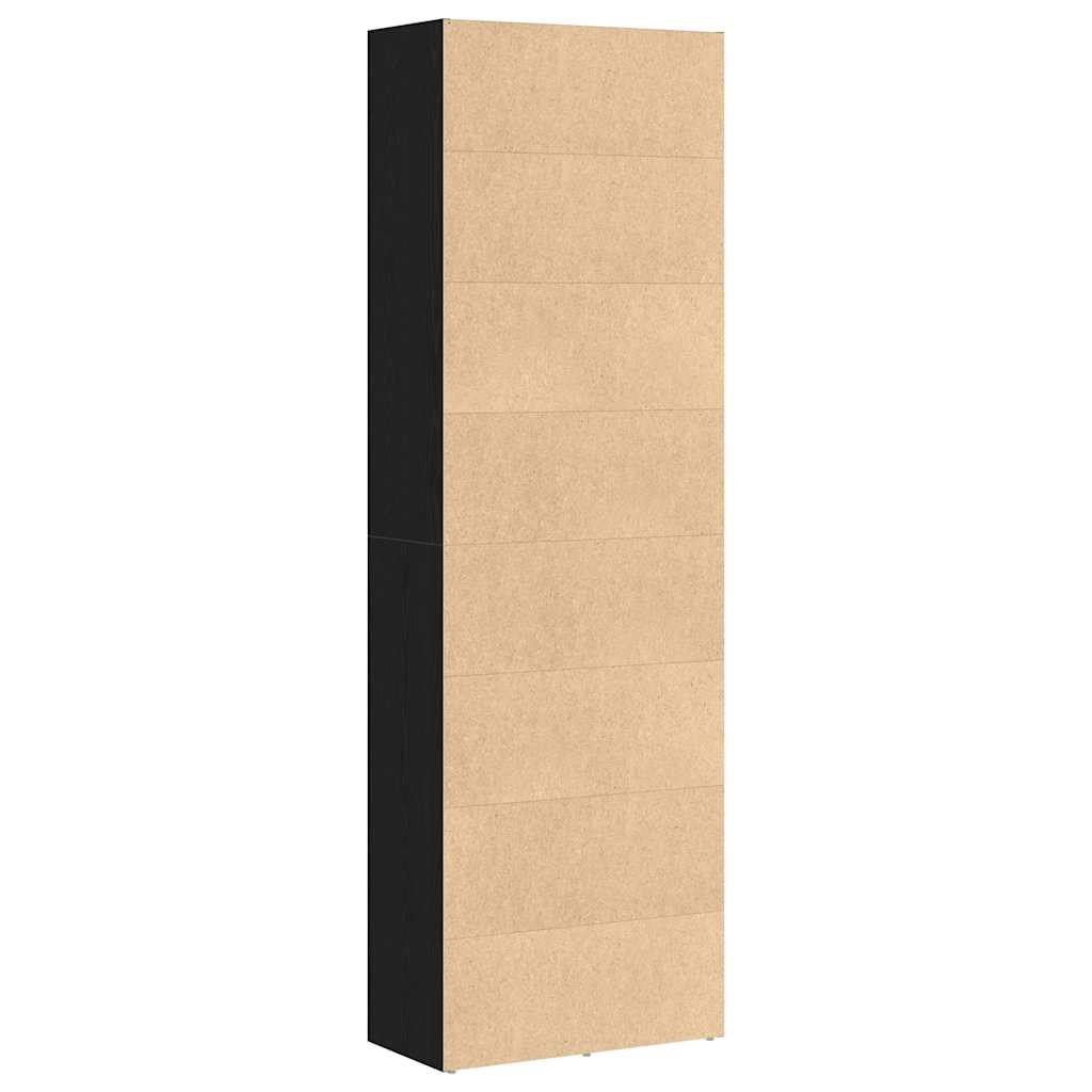 vidaXL Bookcase Black Oak 60x30x189 cm Engineered Wood