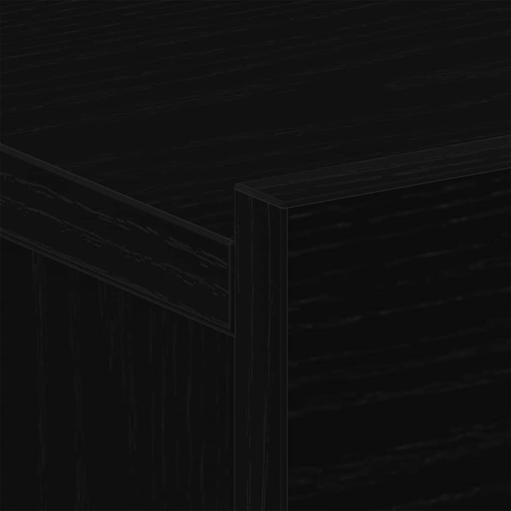 vidaXL Bedside Cabinet 2 pcs Black Oak 40 x 30 x 30 cm Engineered Wood