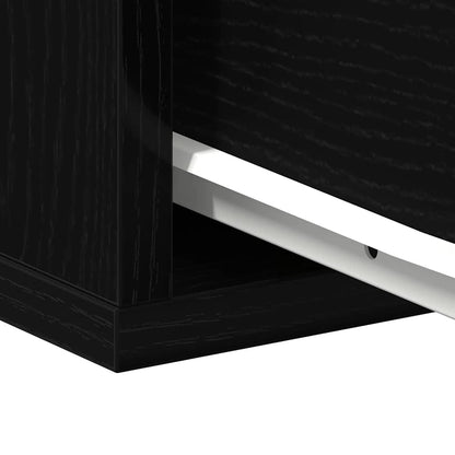 vidaXL Bedside Cabinet 2 pcs Black Oak 40 x 30 x 30 cm Engineered Wood