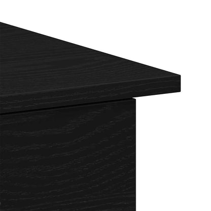 vidaXL Desk with Drawer Black Oak 100 x 50 x 76 cm Engineered Wood