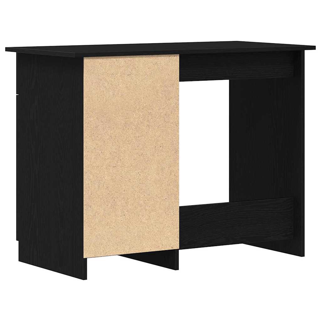 vidaXL Desk with Drawer Black Oak 100 x 50 x 76 cm Engineered Wood
