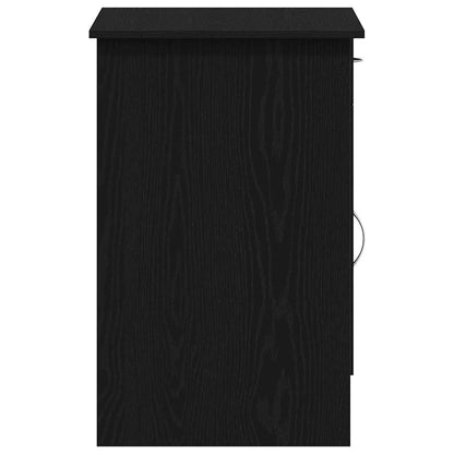vidaXL Desk with Drawer Black Oak 100 x 50 x 76 cm Engineered Wood