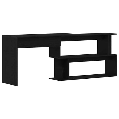 vidaXL Desk Black Oak 200 x 50 x 76 cm Engineered Wood