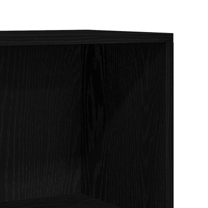 vidaXL Bookshelf 60 x 24 x 143 cm Engineered Wood Black Oak