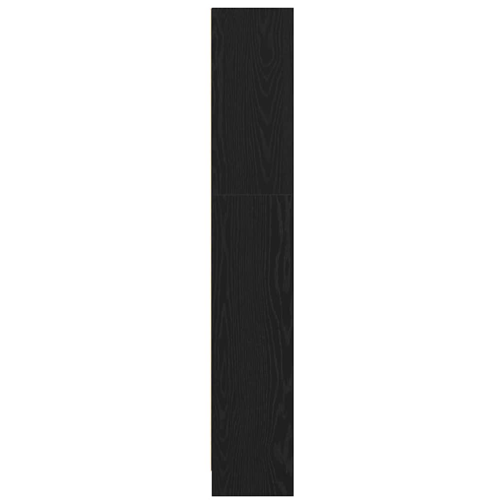 vidaXL Bookshelf 60 x 24 x 143 cm Engineered Wood Black Oak