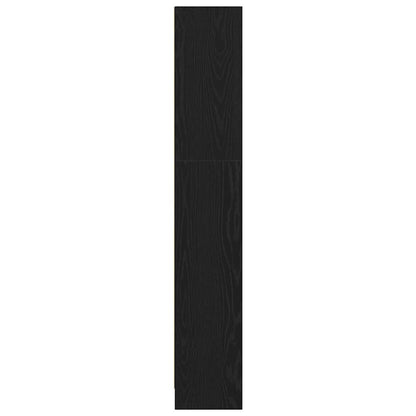 vidaXL Bookshelf 60 x 24 x 143 cm Engineered Wood Black Oak