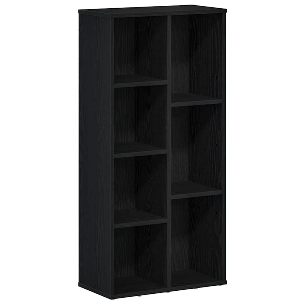 vidaXL Bookcase Black Oak 50x25x104 cm Engineered Wood